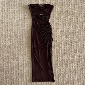 Outcast Clothing Brown Strapless Dress